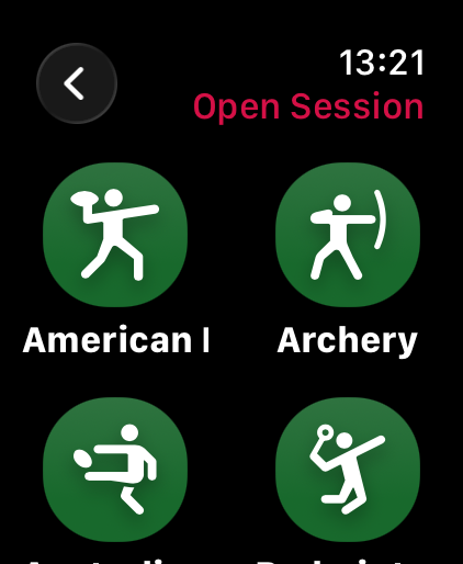 slotho on Apple Watch starting a workout