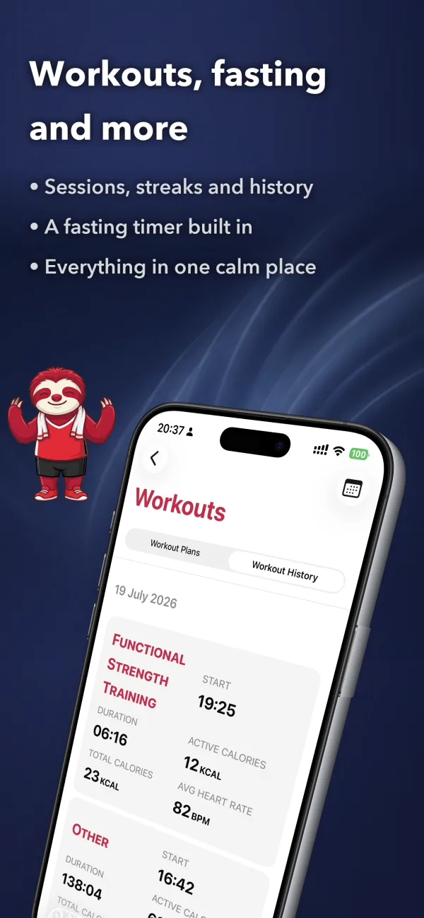 slotho workouts and fasting
